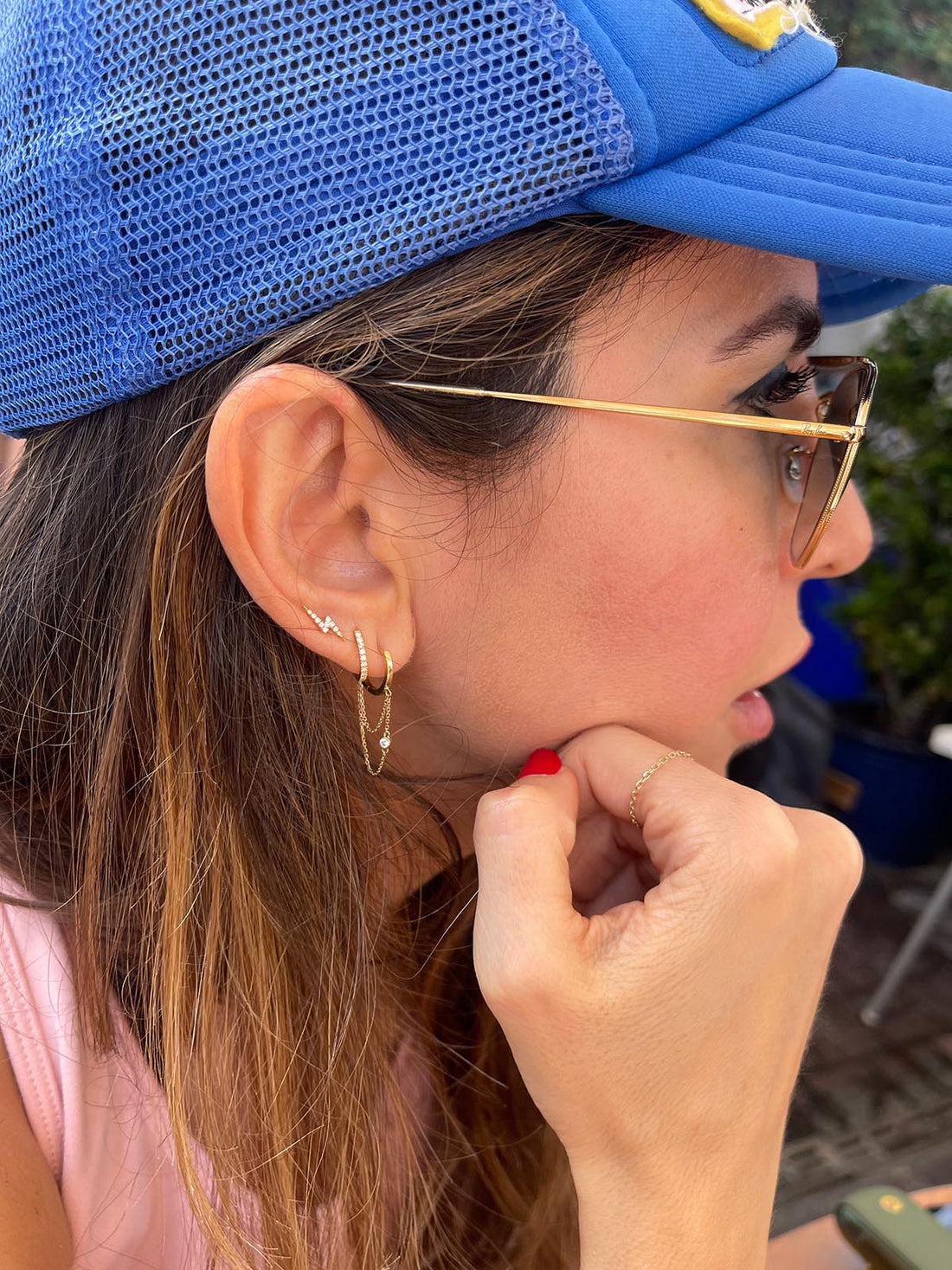 Double Chain Single Earring