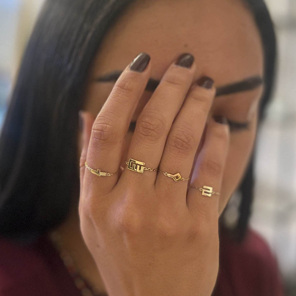 Personalized Letters Rings