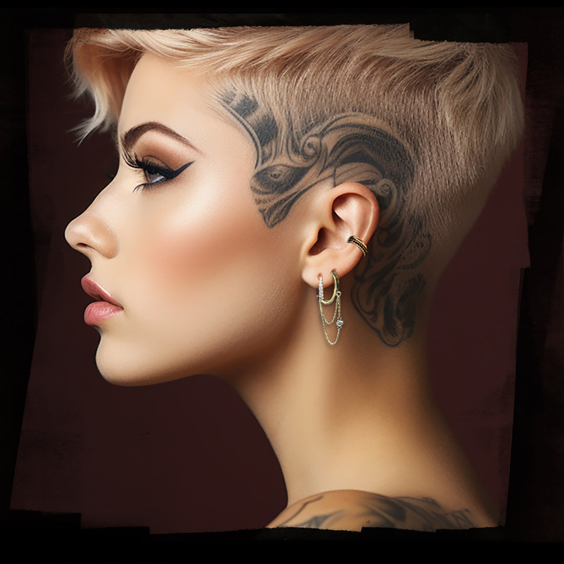 Double Chain Single Earring