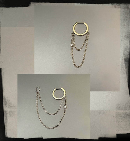 Double Chain Single Earring